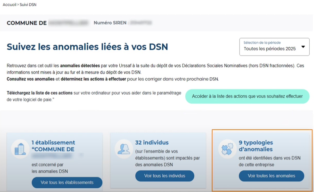 Suivez les anomalies DSN